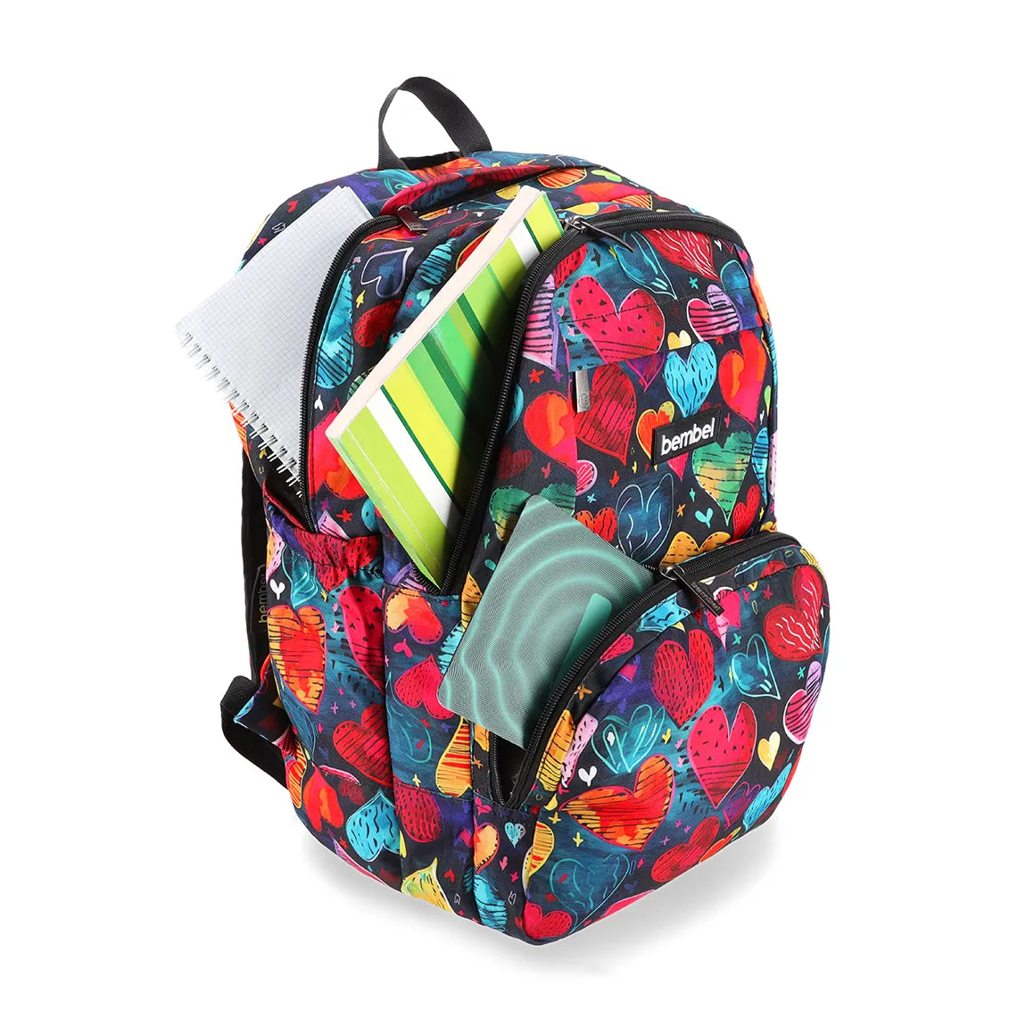 18" Backpack - Funky Hearts