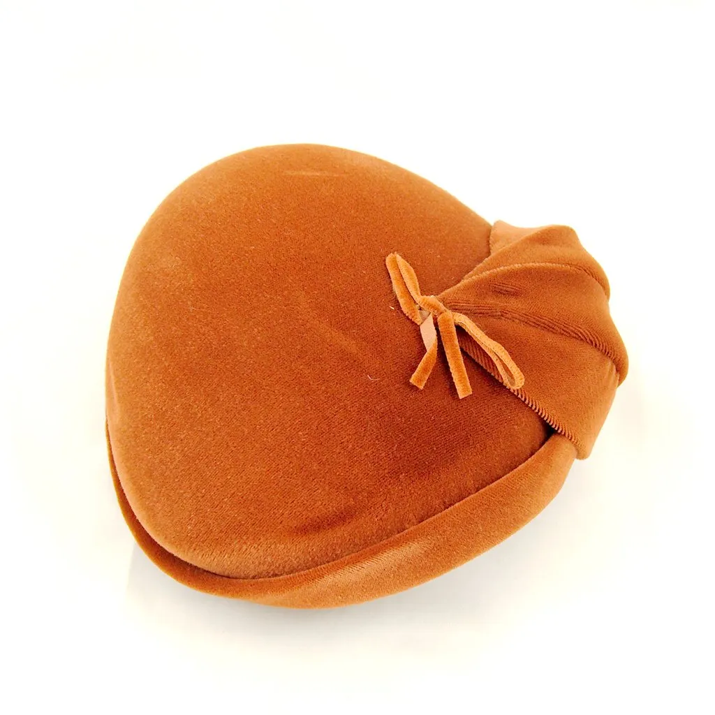 1950s Rust Velvet Hat