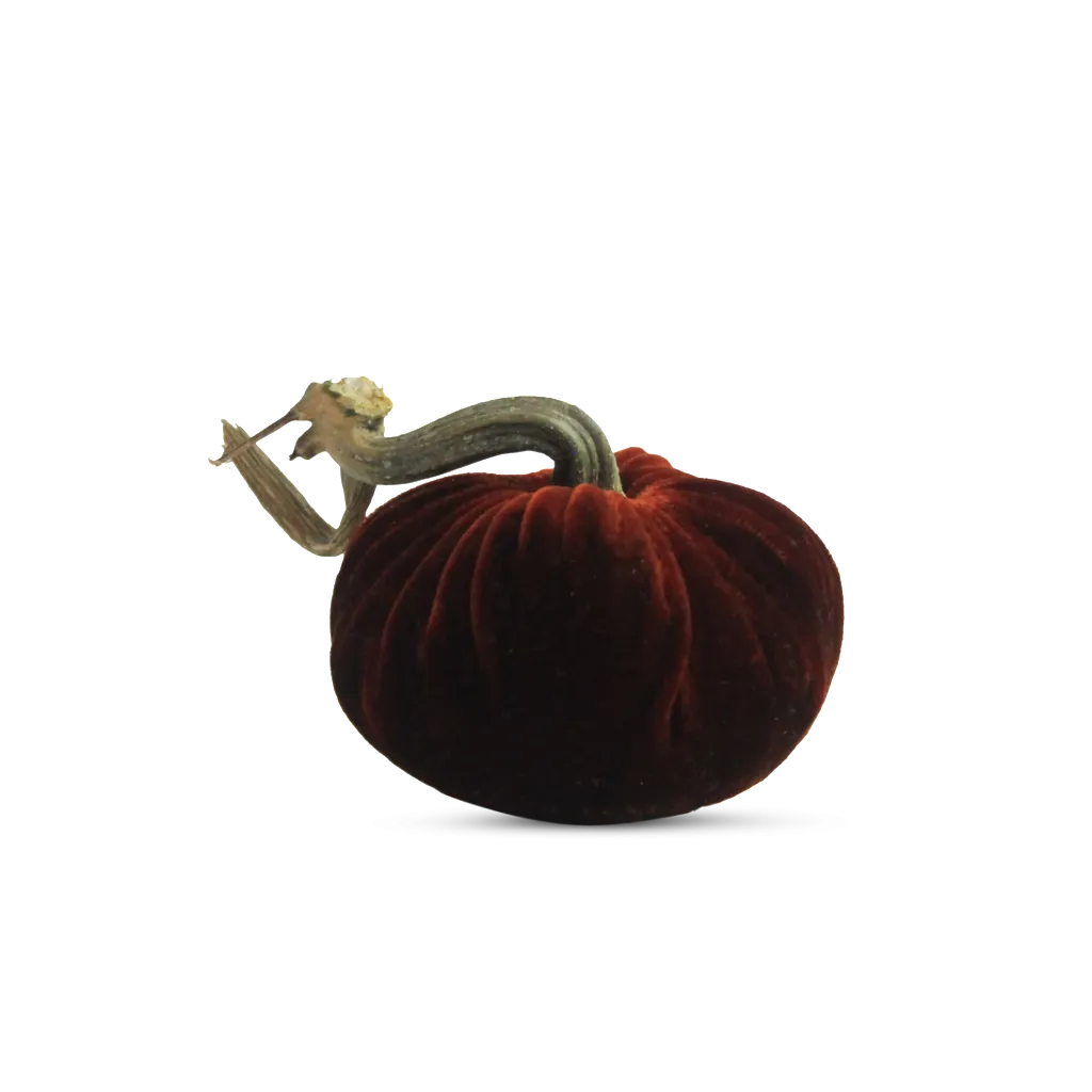 6" Velvet Pumpkin