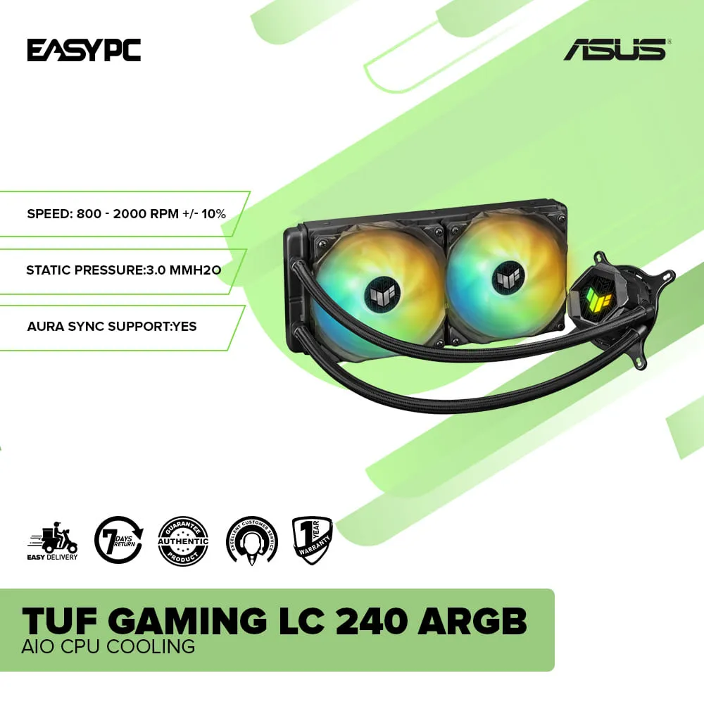 Asus TUF Gaming LC 240 ARGB AIO CPU Cooling