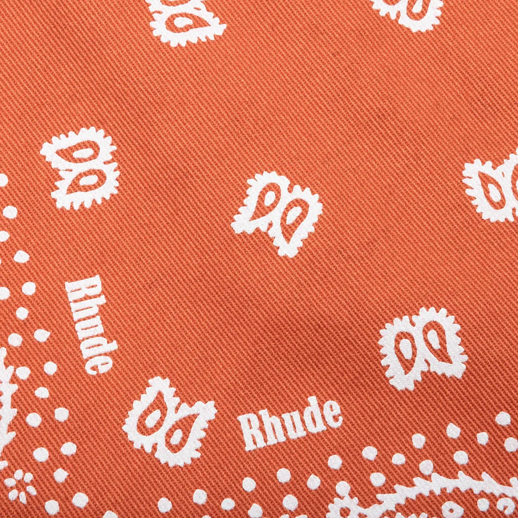 Bandana Shorts - Vintage Orange