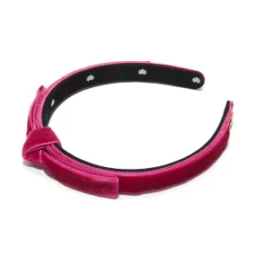 Bardot Ribbon Slim Headband ~ Rasberry