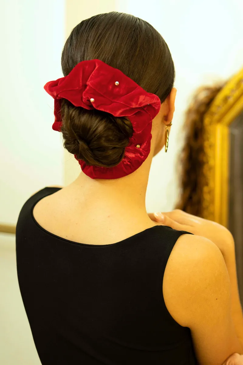 Bejeweled Velvet Scrunchie