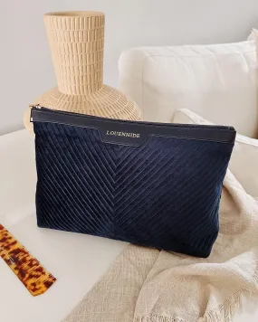 Bessie Pouch Velvet Navy