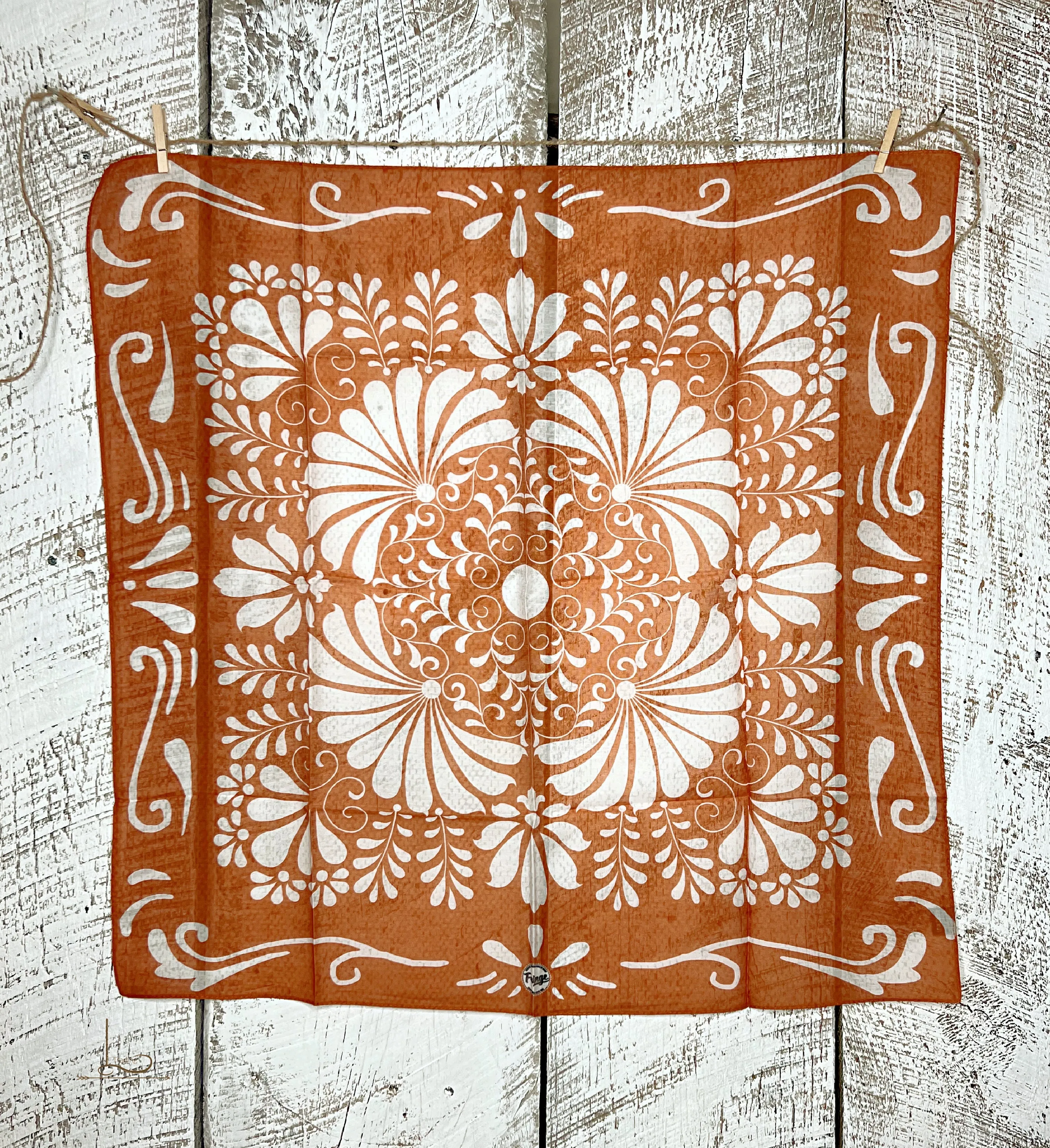 Bonita Bandana Muted Orange~ Shorty Wild Rag