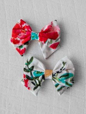 Bow Set Duo - Bright Zinnias