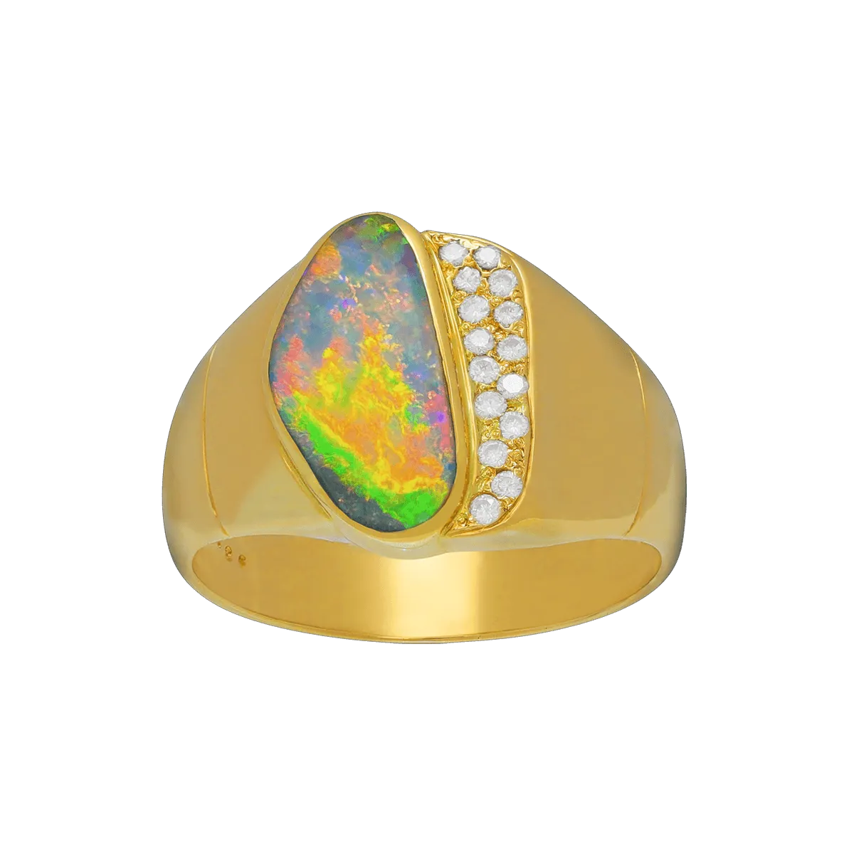 Bright Flash Crystal Opal Ring