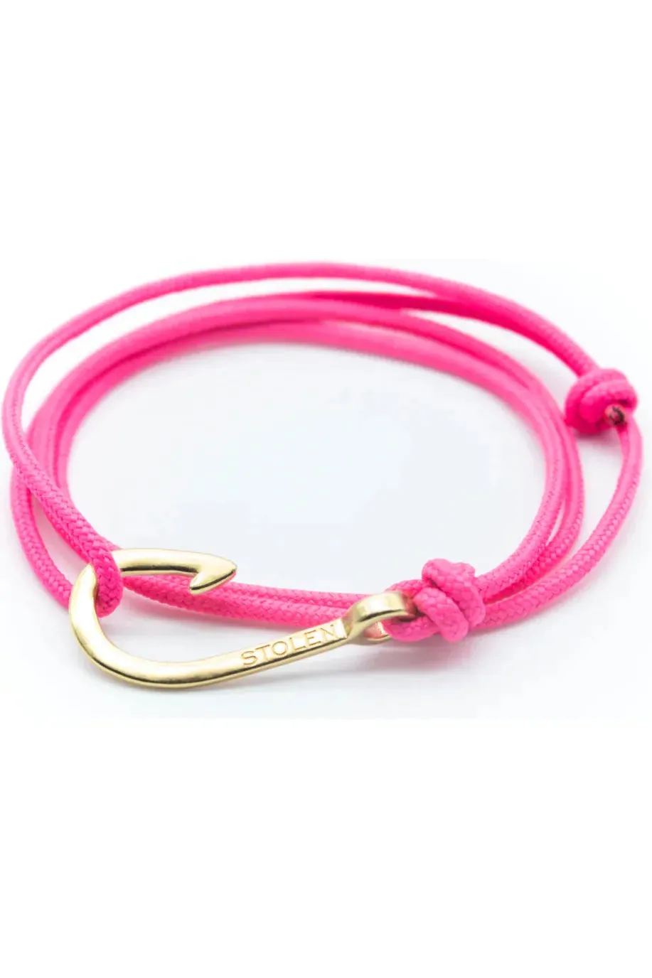 Bright Pink Rope Hook Bracelet