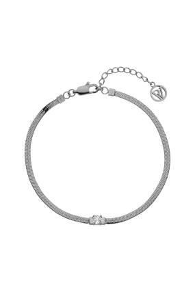 Brilliant Sleek Bracelet Silver