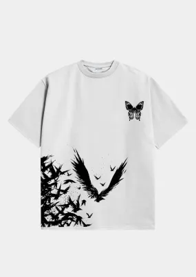 Butterfly Effect Relaxed Tee White