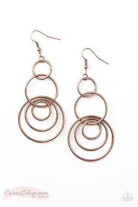 Chic Circles Copper Earrings - Paparazzi Accessories