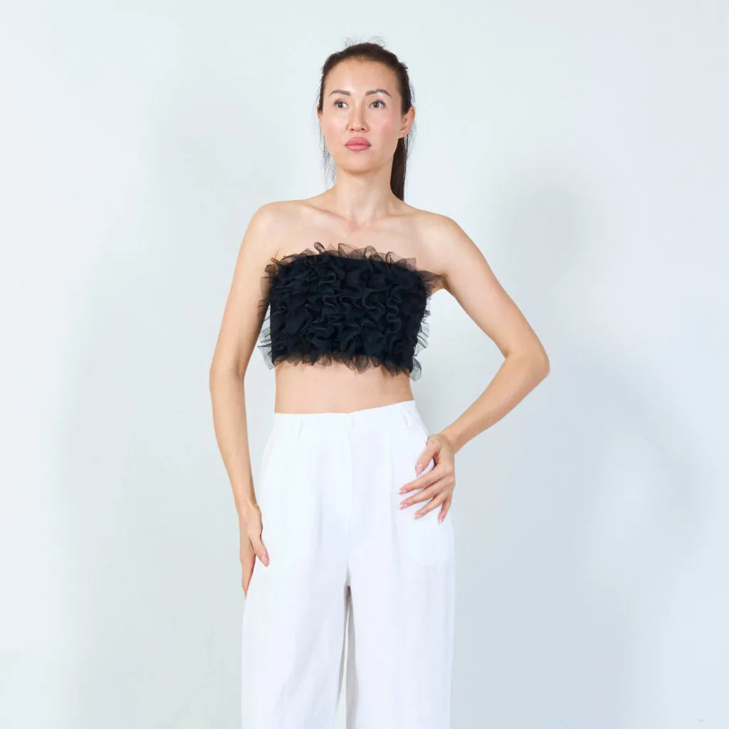 Chic ruffled bandeau top wholesale