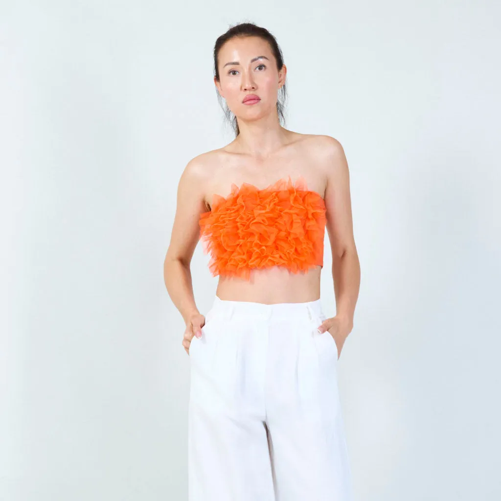 Chic ruffled bandeau top wholesale