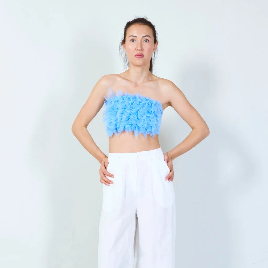 Chic ruffled bandeau top wholesale