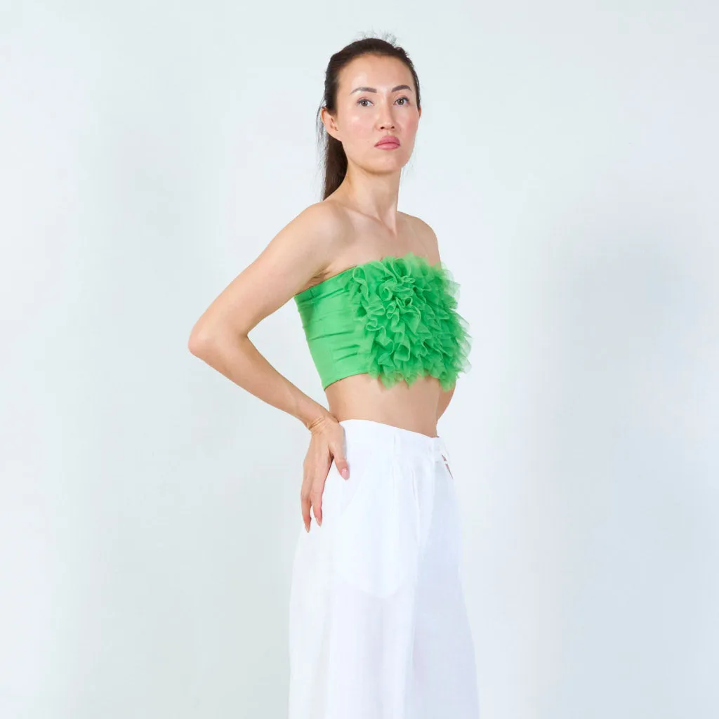 Chic ruffled bandeau top wholesale