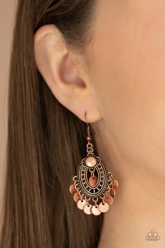 Chime Chic Copper Earrings - Paparazzi Accessories