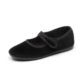 Cienta Velvet Ballerina - Black