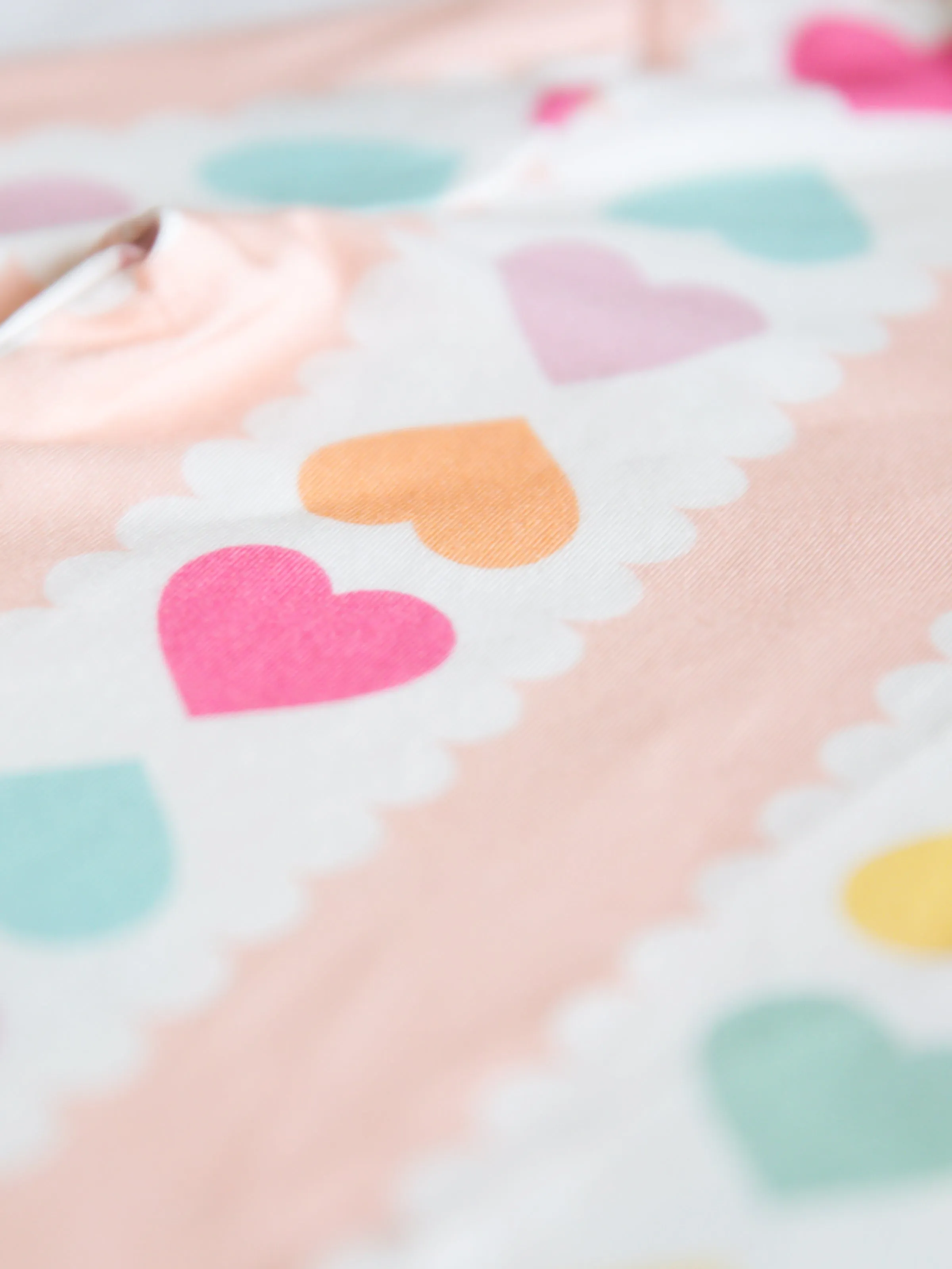 Cloud Fitted Pajamas - Rainbow Hearts