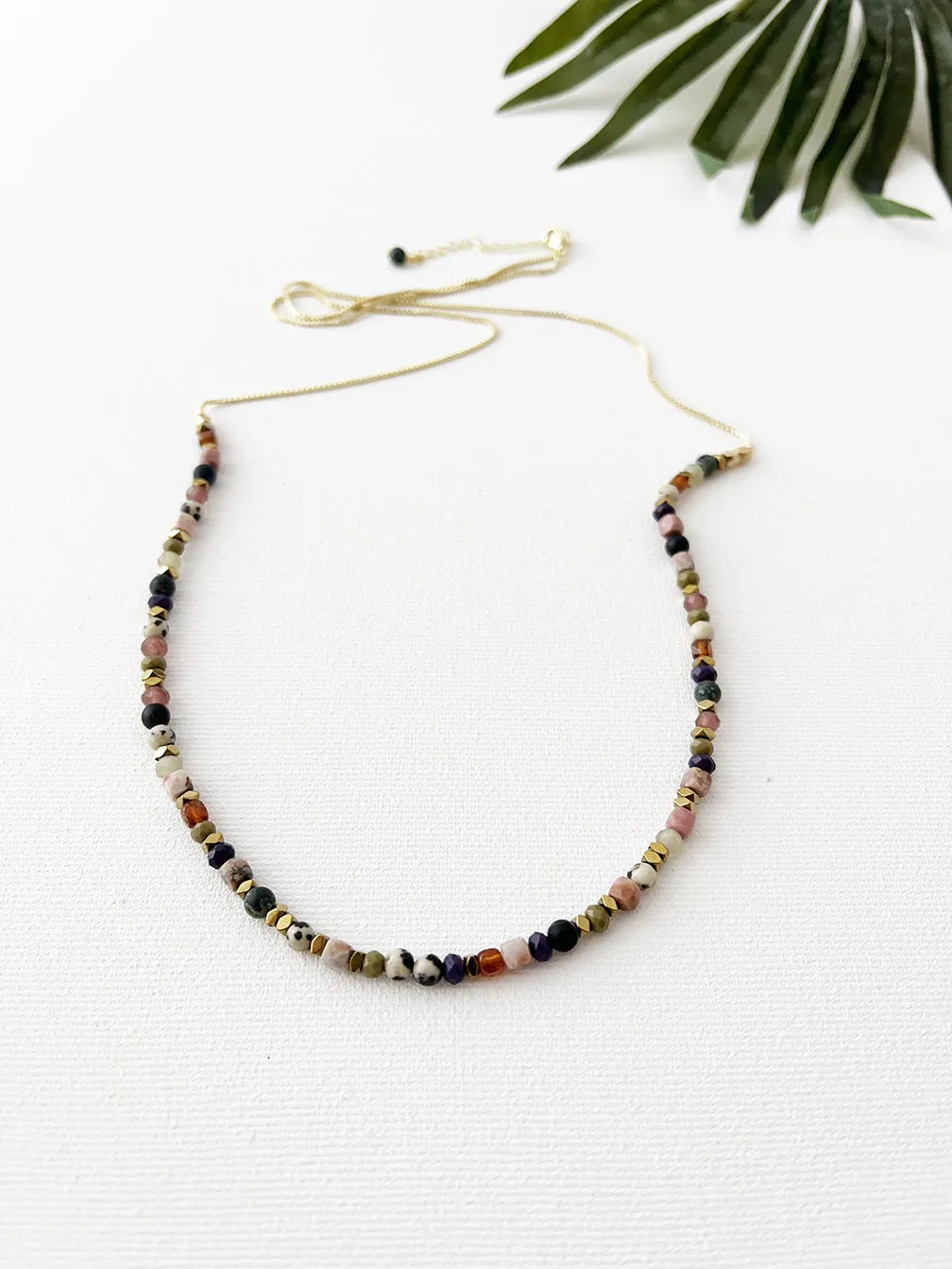 confetti necklace - muted multi mix