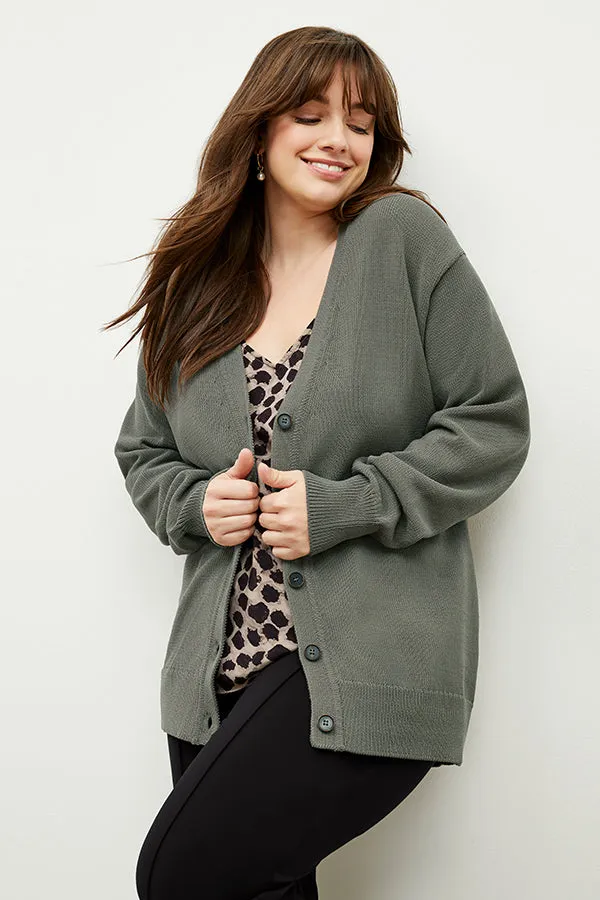 Cookie Cardigan - Sleek Cotton :: Fossil