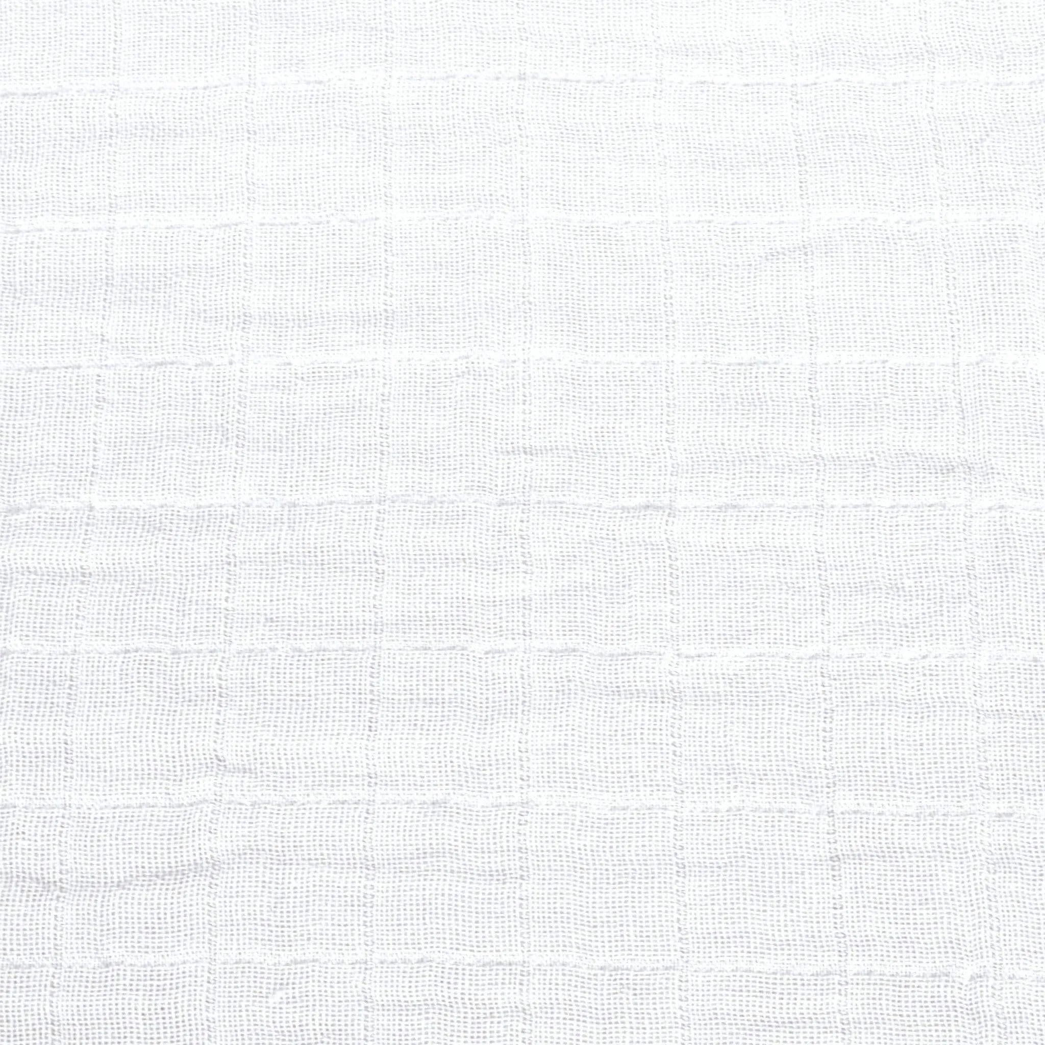 Cotton muslin fitted sheet - White