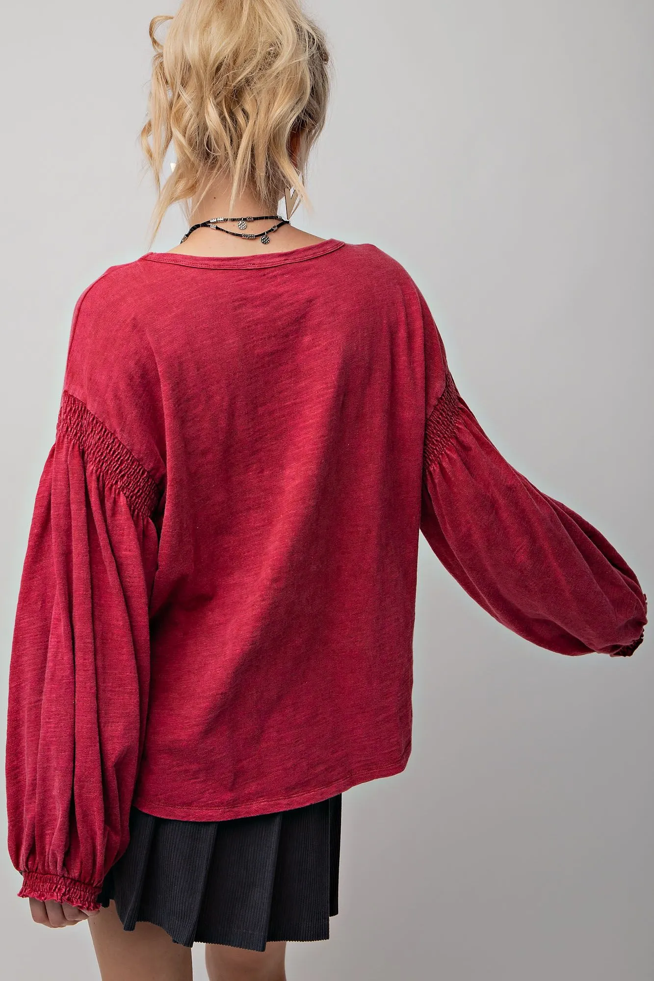 Crimson Relaxed Chic Top