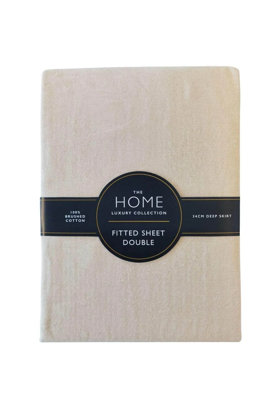 Deep Fitted Brushed Cotton Sheet - Sand