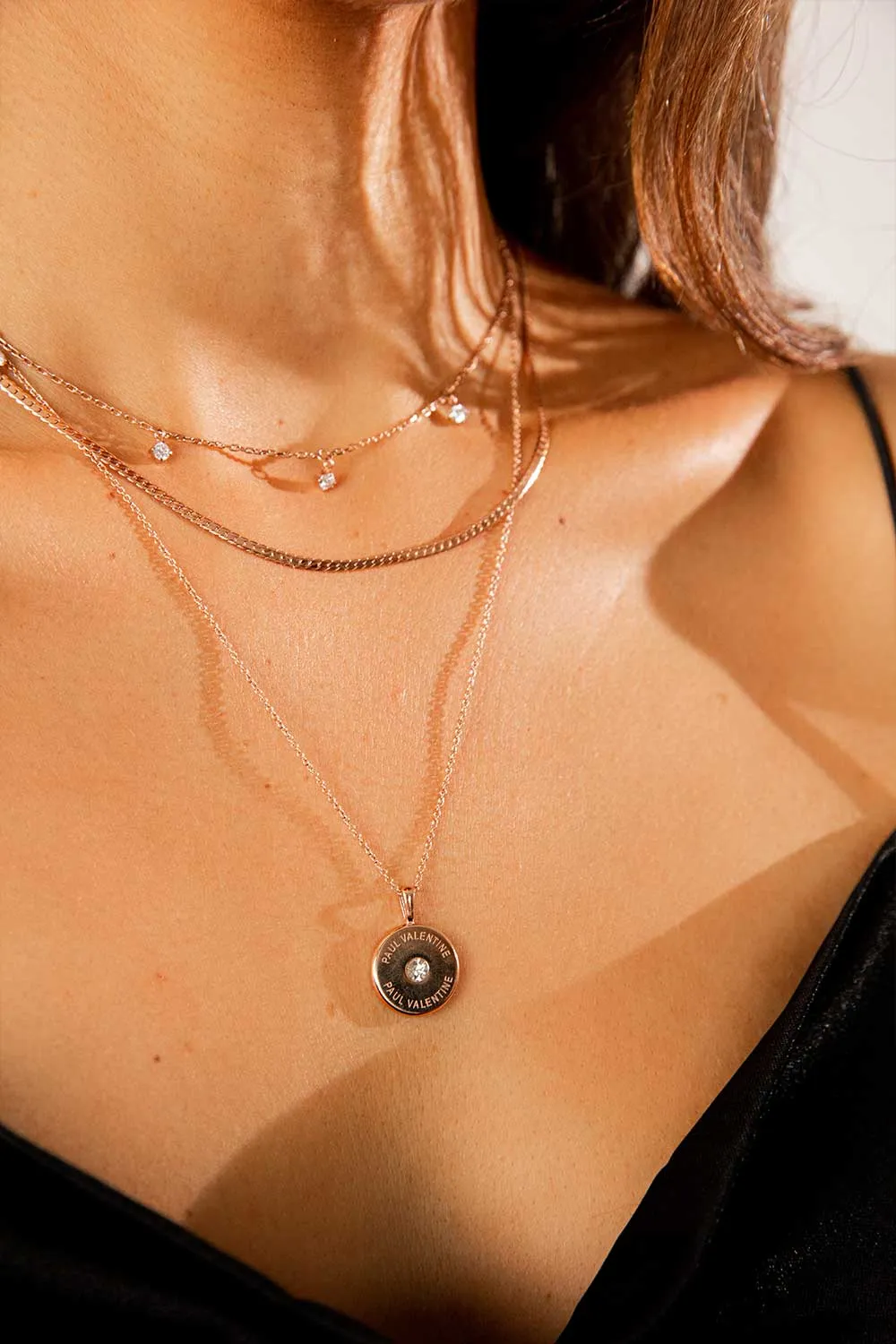 Delicate Sleek Necklace 14K Rose Gold Plated