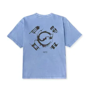 DRIP FLAG MUTED TEE (LIGHT BLUE)