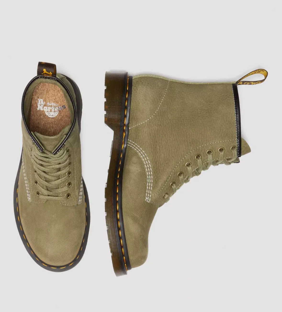 Dr.Martens 1460 Muted Olive Tumbled Nubuk 31695357