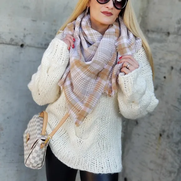 Effortlessly Chic Oversized Blanket Scarf