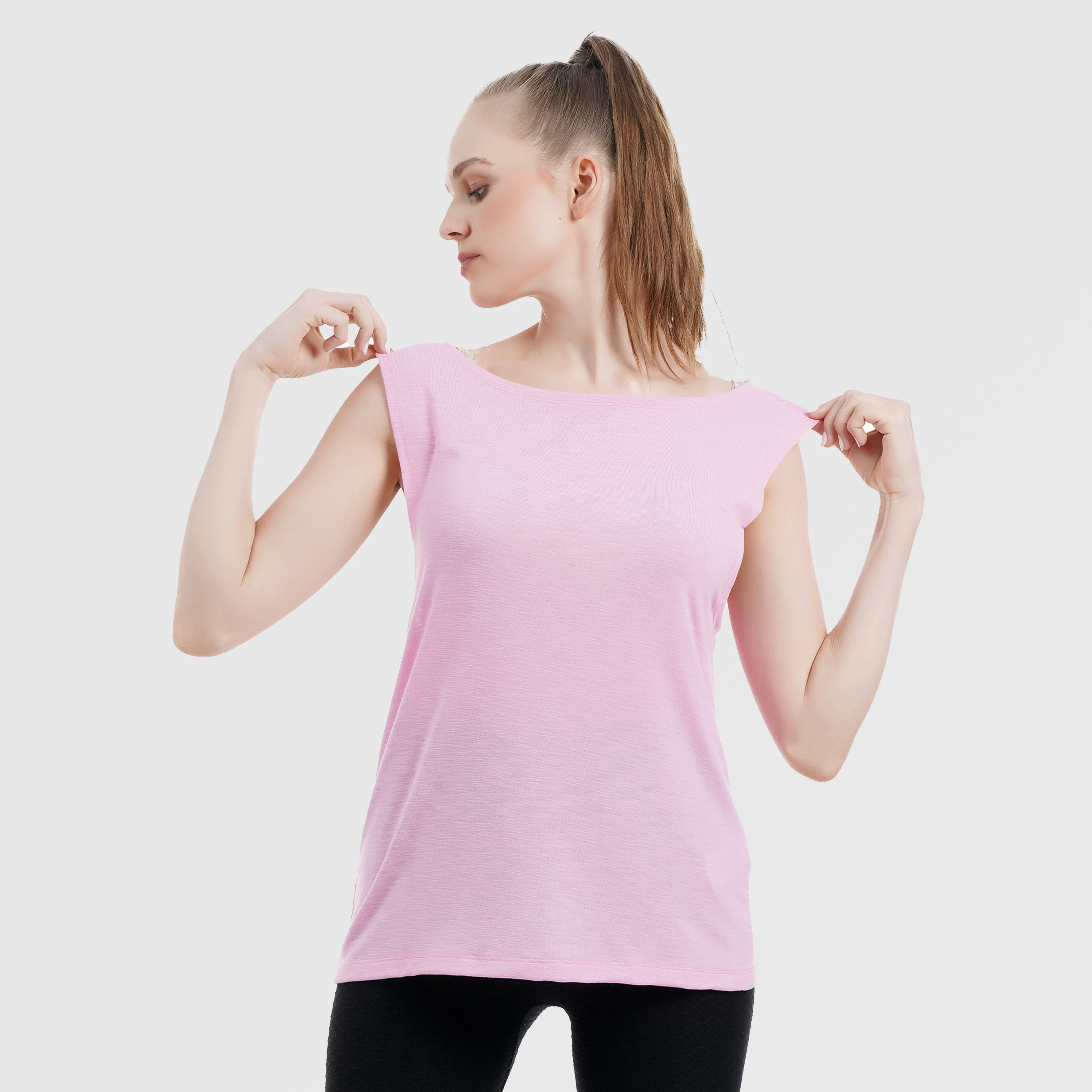 Fraction Sleek Tank (Pink)