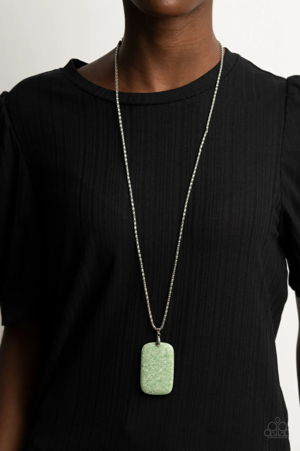 Fundamentally Funky - Green Necklace