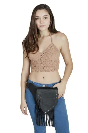 Funky Fringe Leather Hip Pack