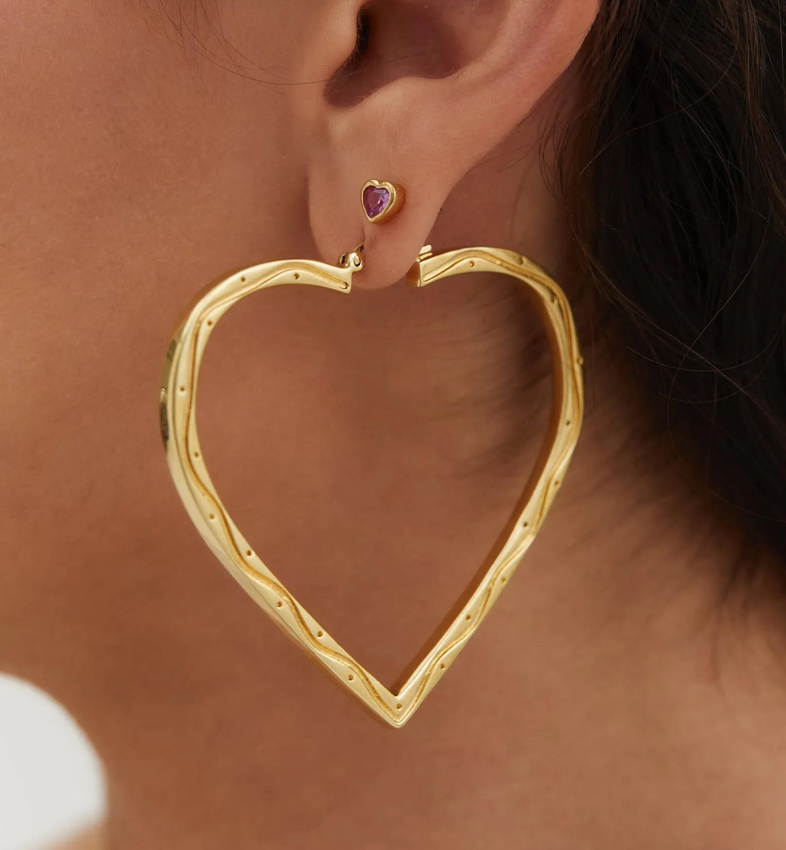 Funky Love Hoop Earrings