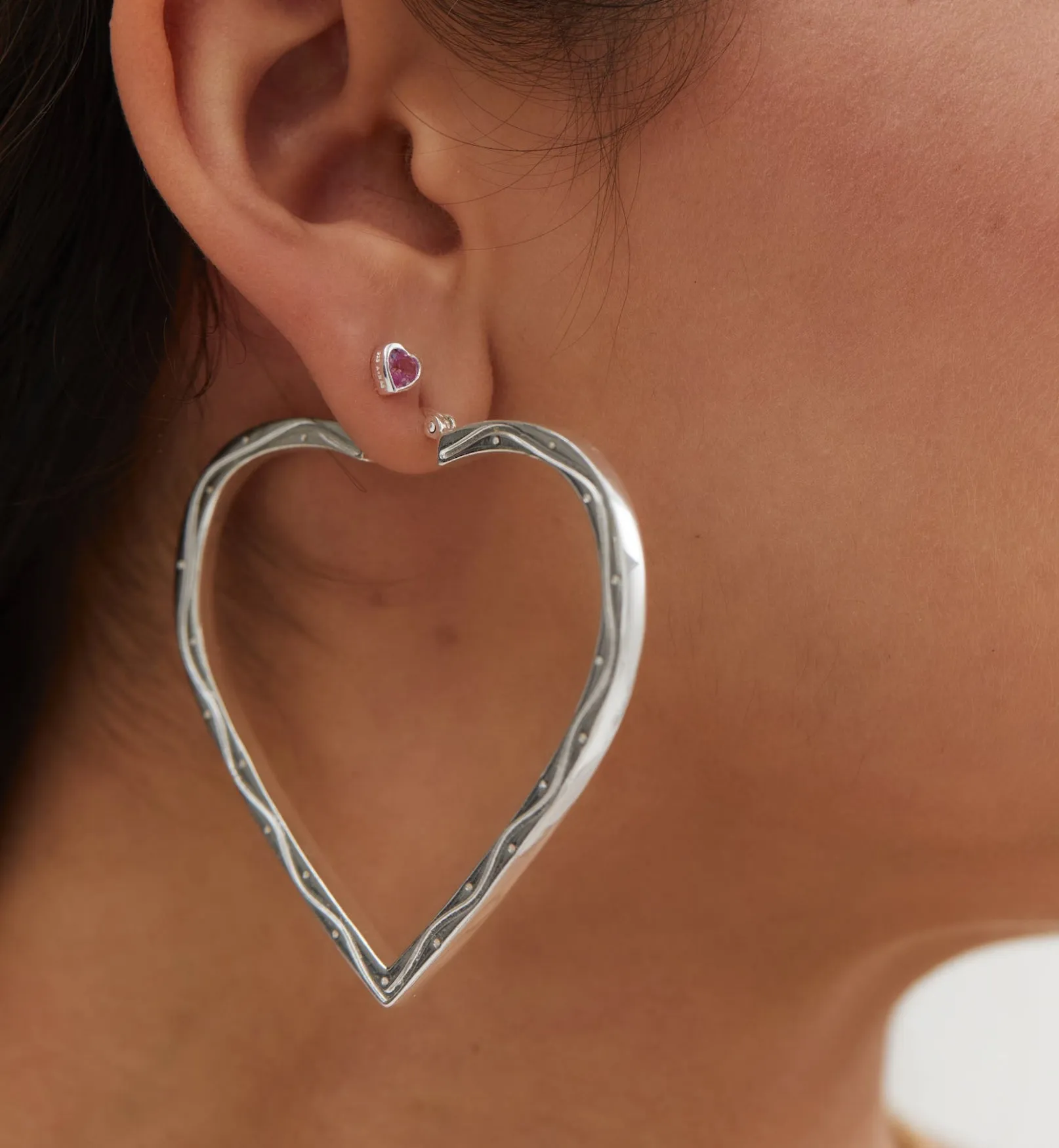 Funky Love Hoop Earrings