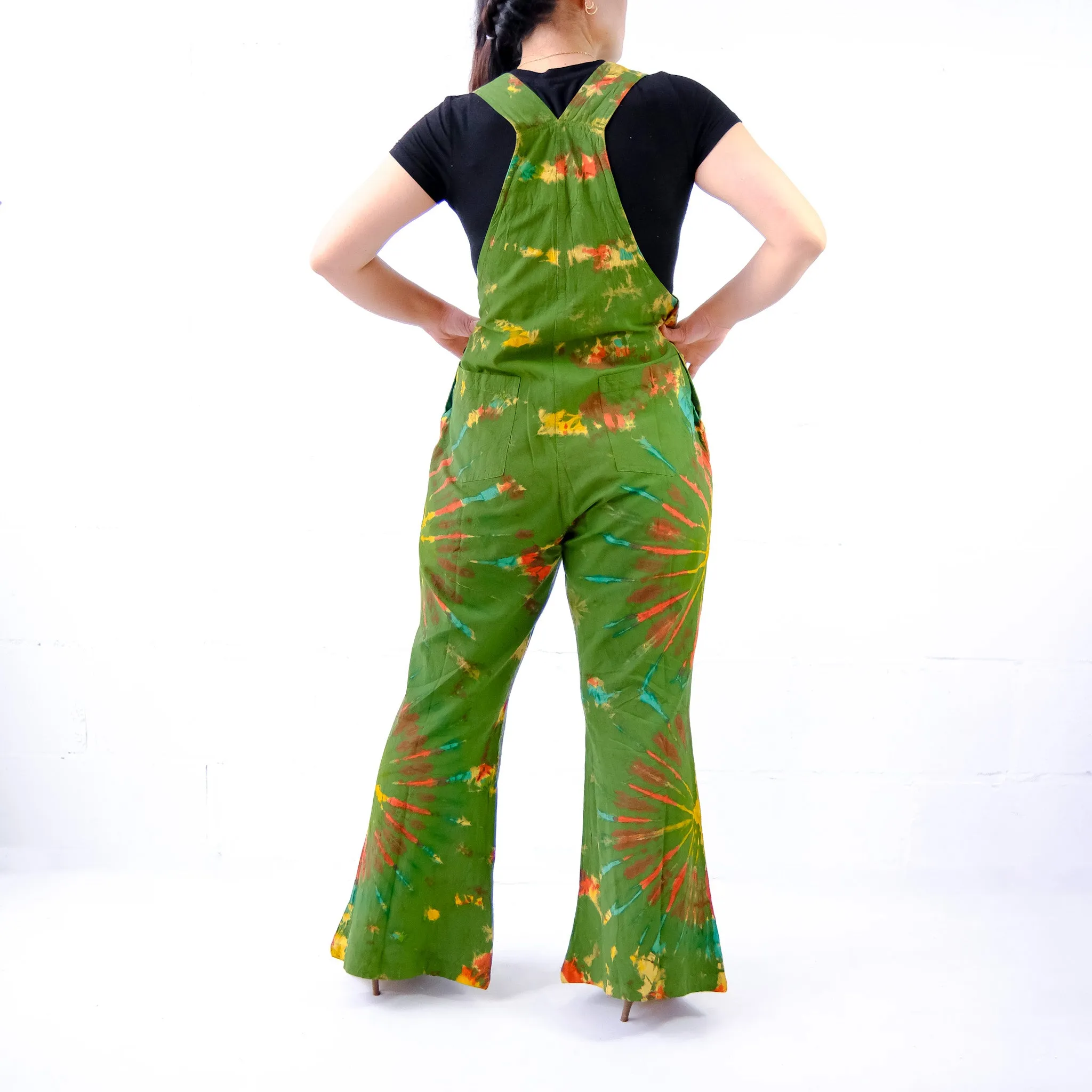 Funky Tie Dye Jumpsuit with Bell Bottom