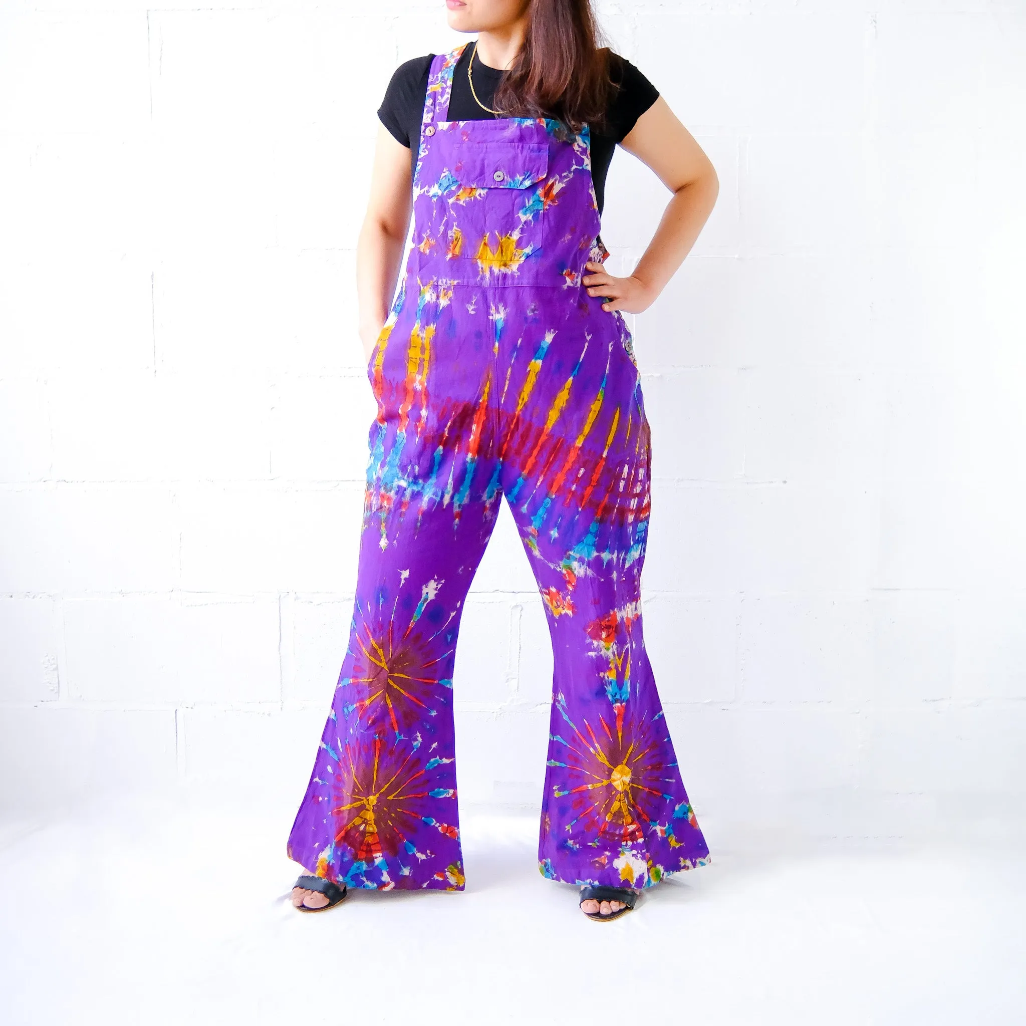 Funky Tie Dye Jumpsuit with Bell Bottom