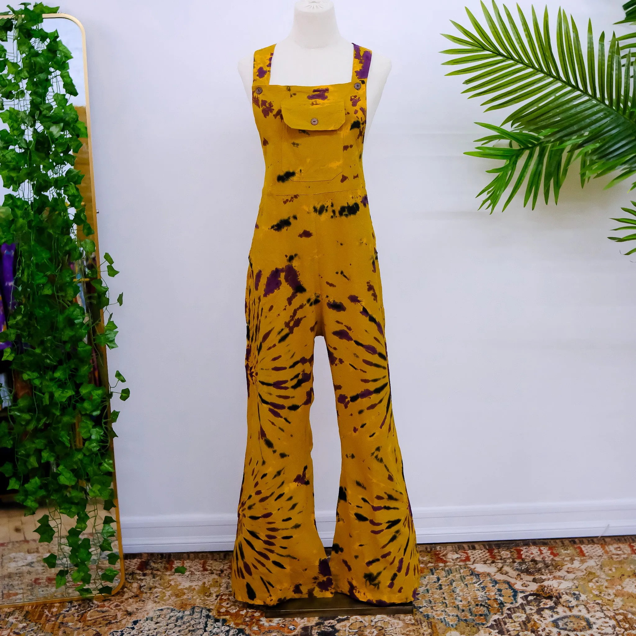 Funky Tie Dye Jumpsuit with Bell Bottom