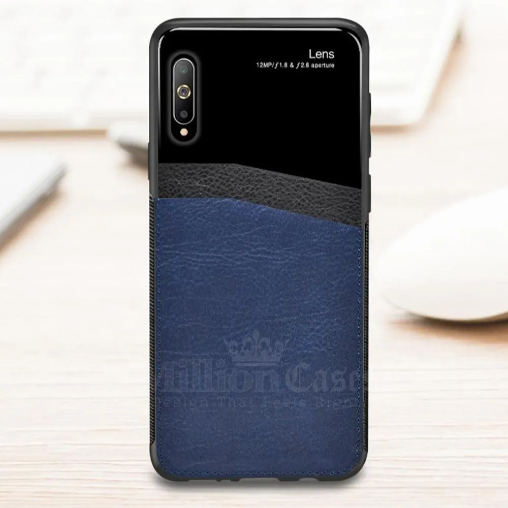 Galaxy A7 2018 Sleek Slim Leather Glass Case