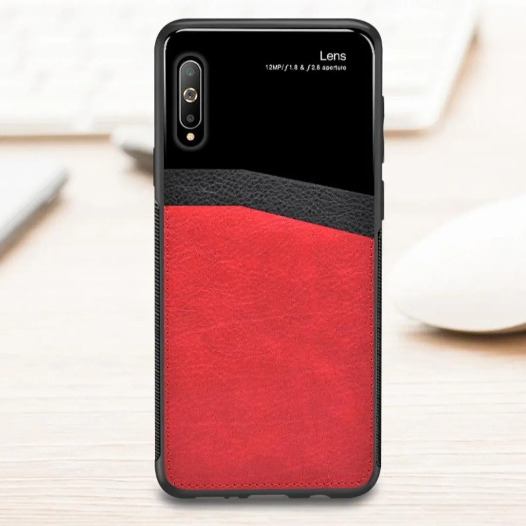 Galaxy A7 2018 Sleek Slim Leather Glass Case