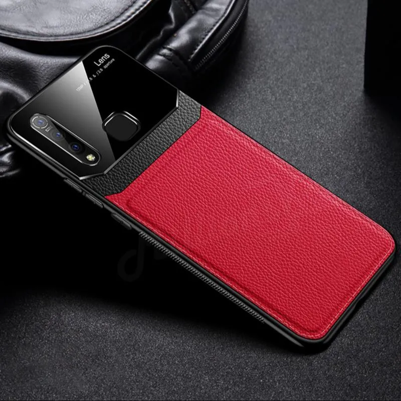 Galaxy M Series Sleek Slim Leather Glass Case