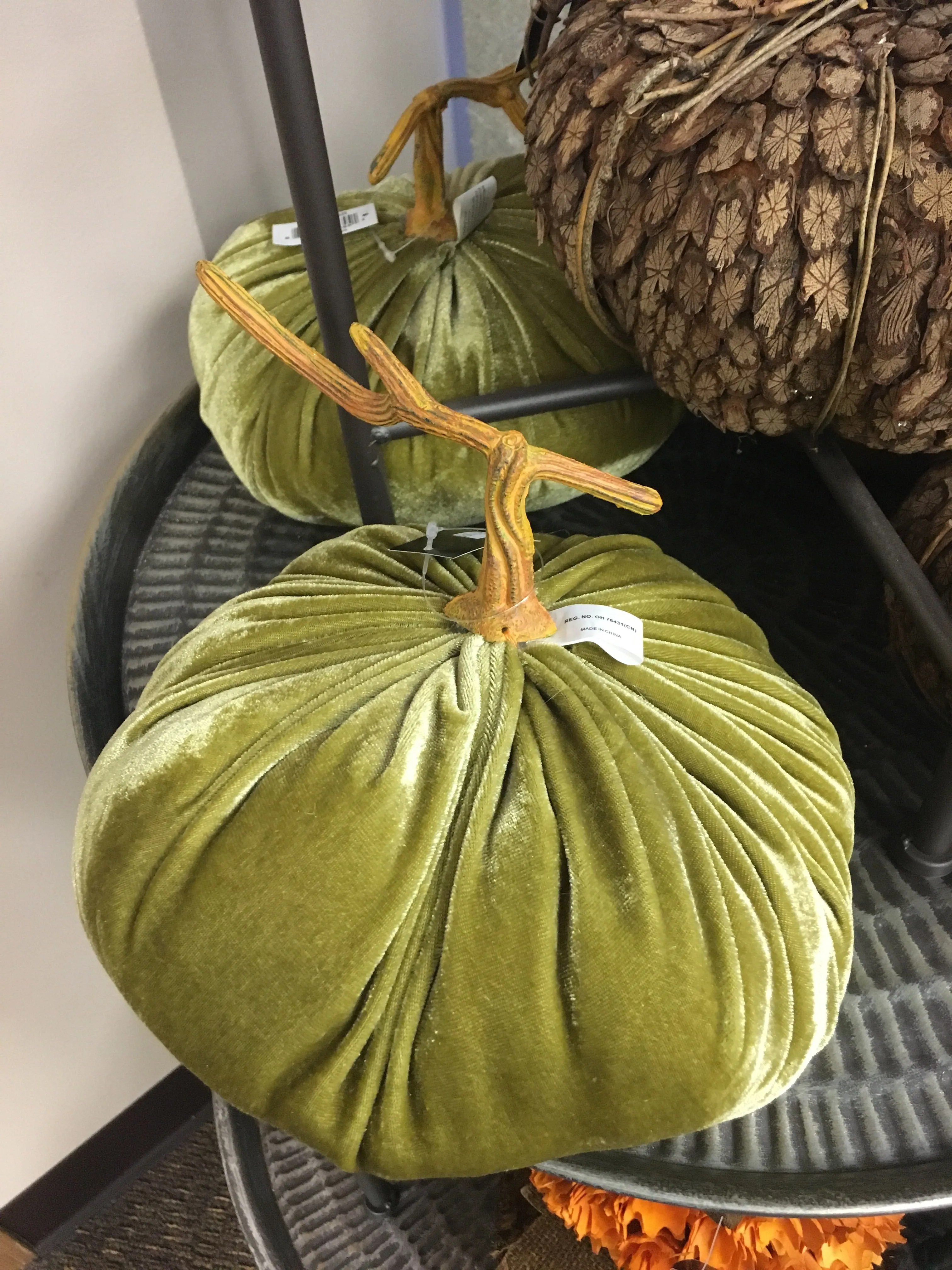 Green Velvet Pumpkin