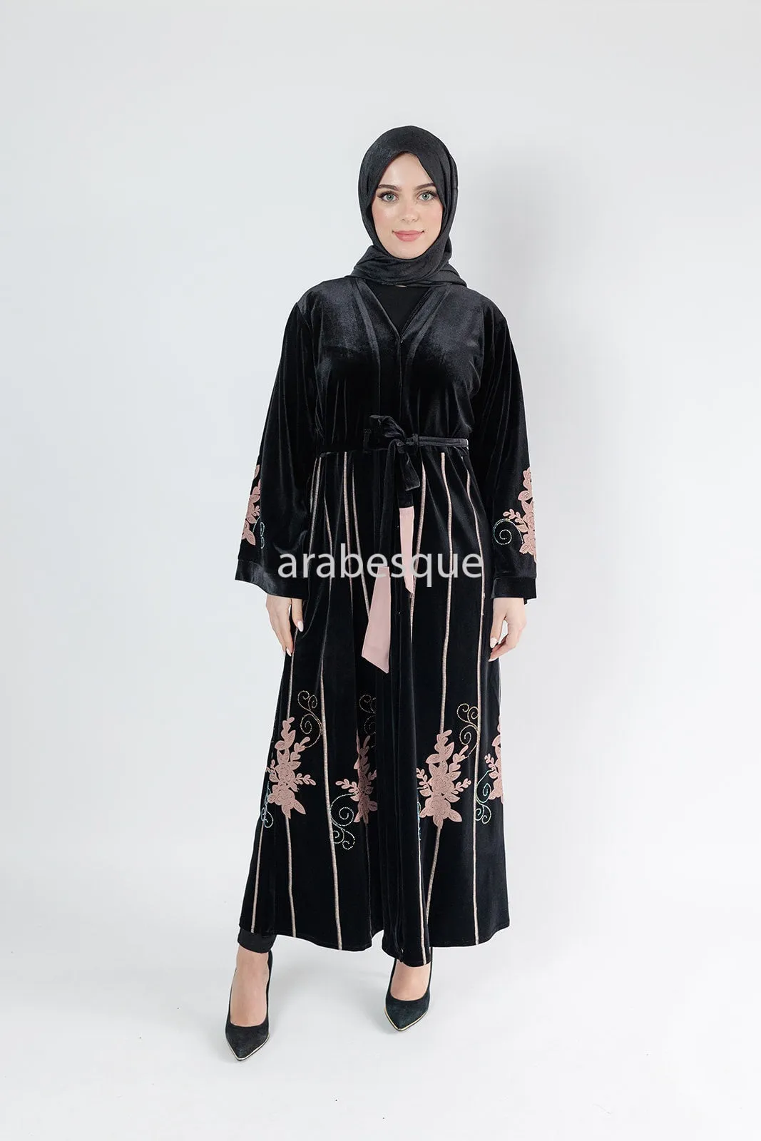 Hamsa Velvet Abaya