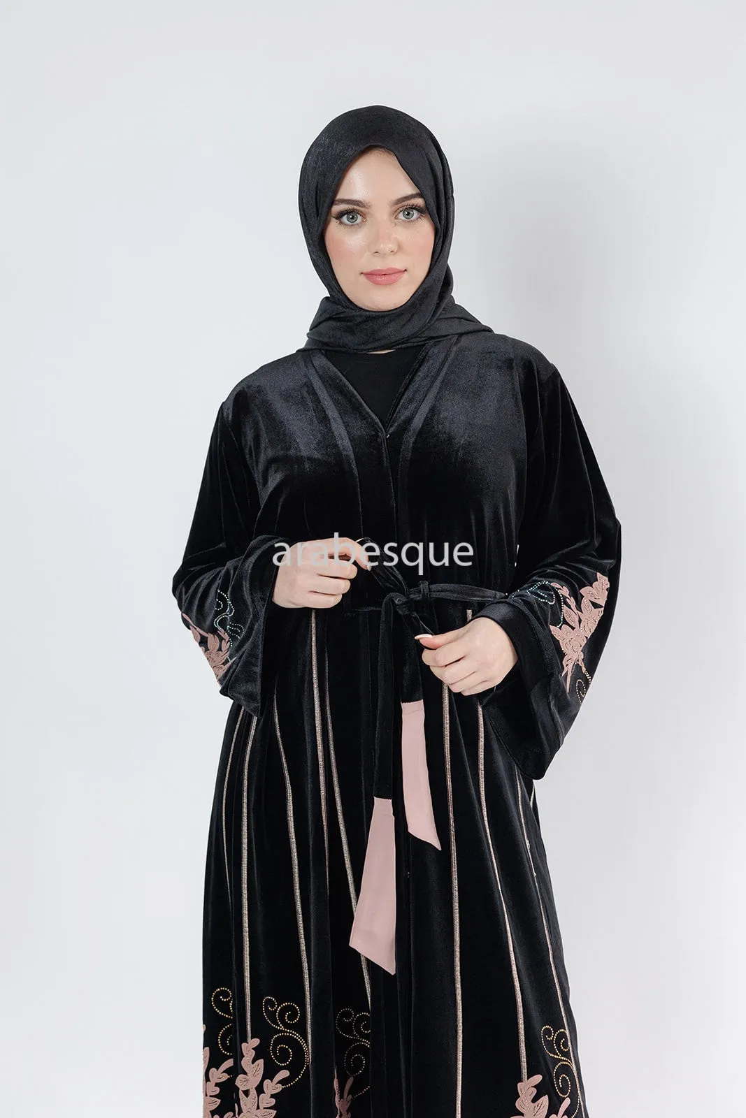 Hamsa Velvet Abaya