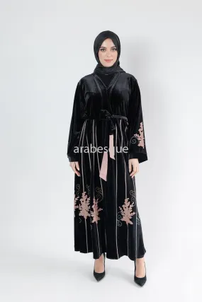 Hamsa Velvet Abaya