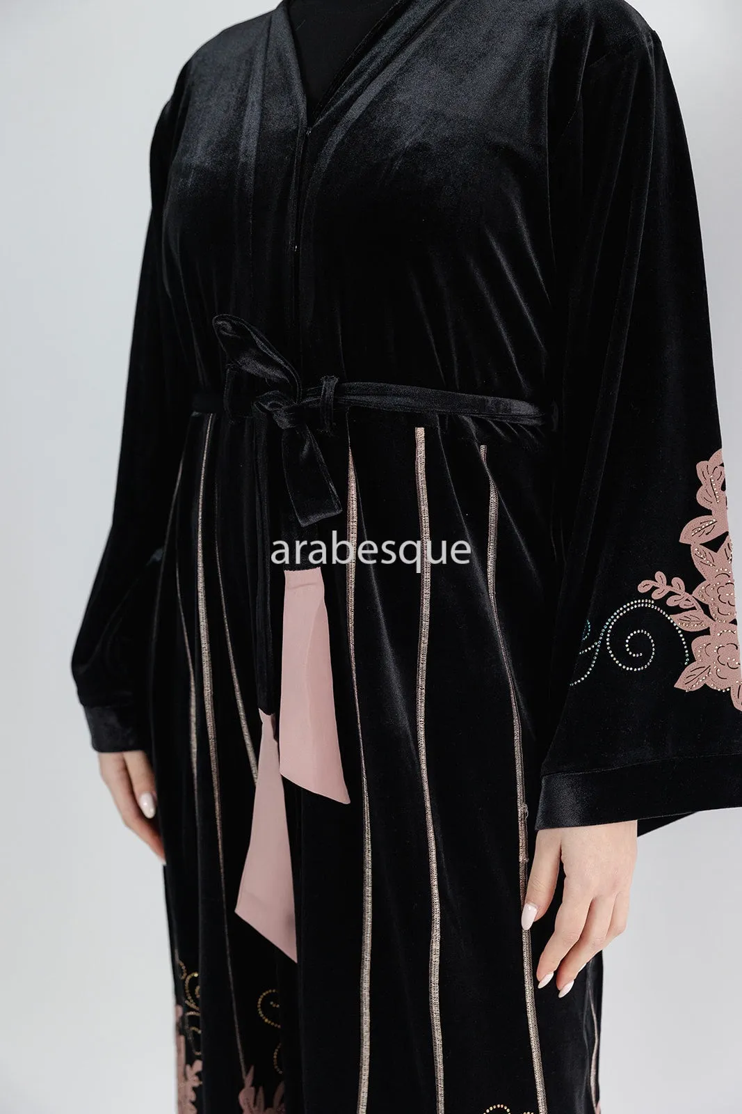 Hamsa Velvet Abaya