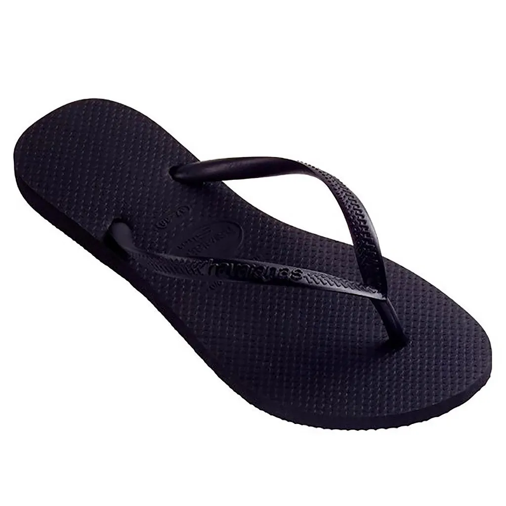 Havaianas Slim Basic Black Thongs