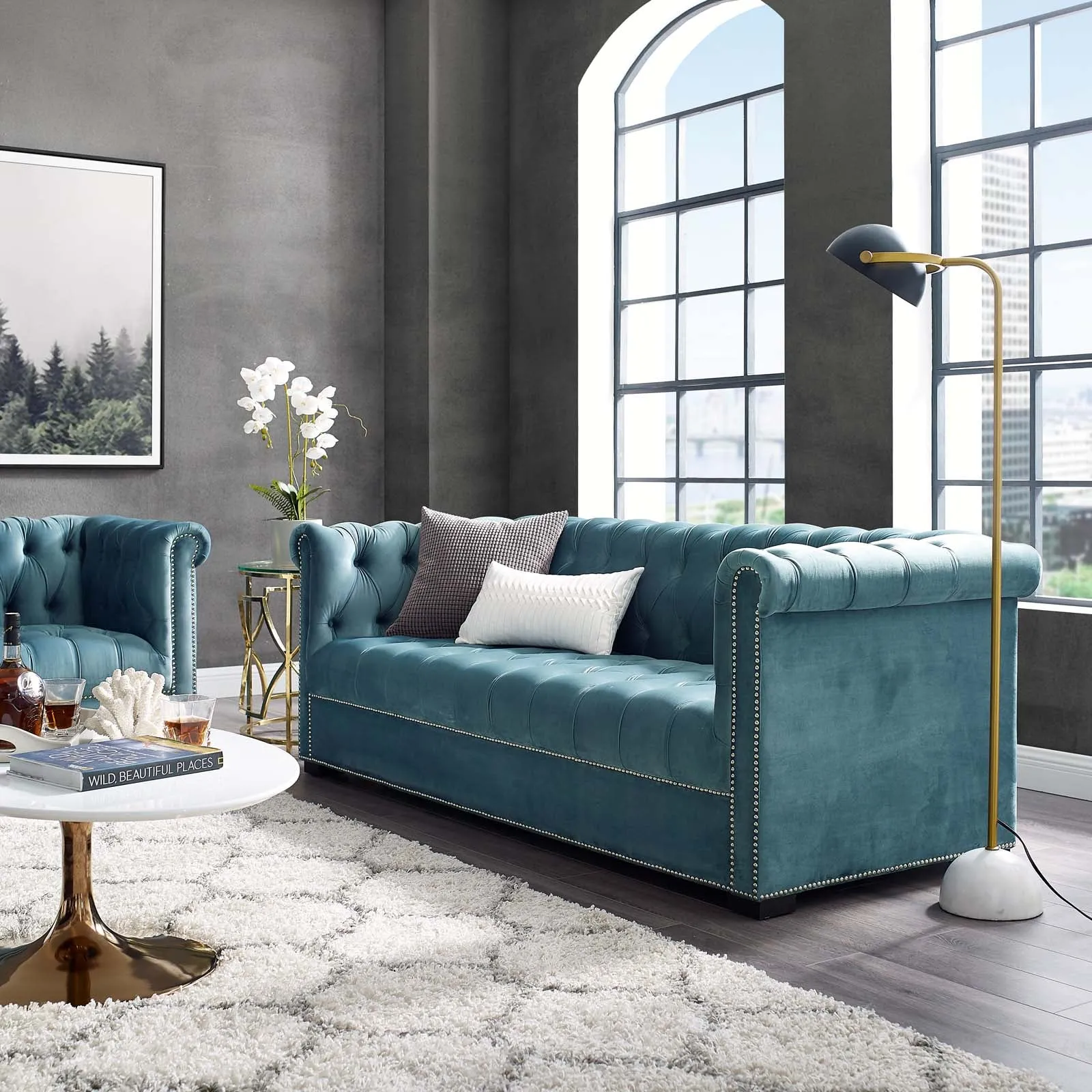 Heritage Performance Velvet Sofa