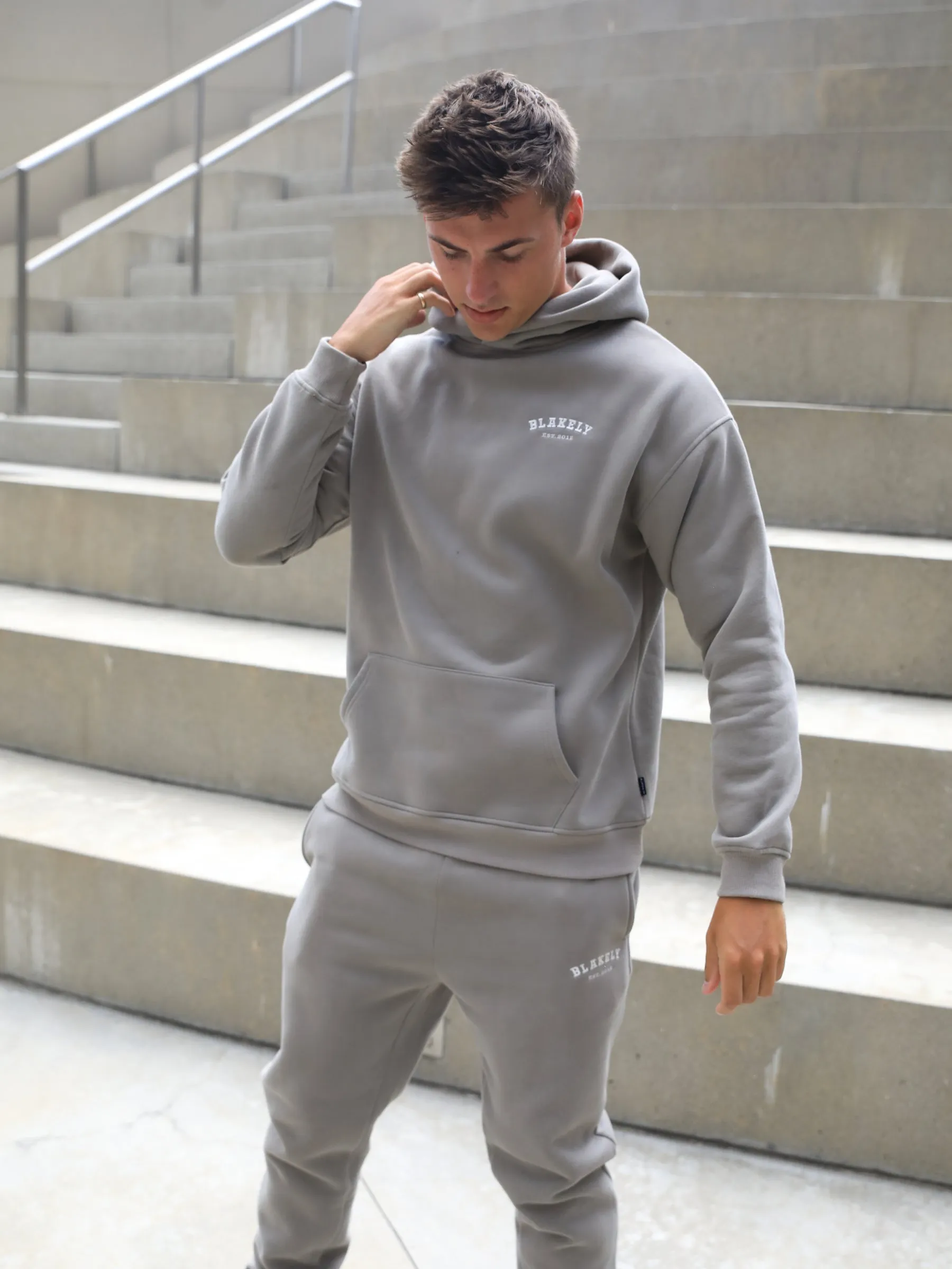 Heritage Relaxed Hoodie - Neutral Grey